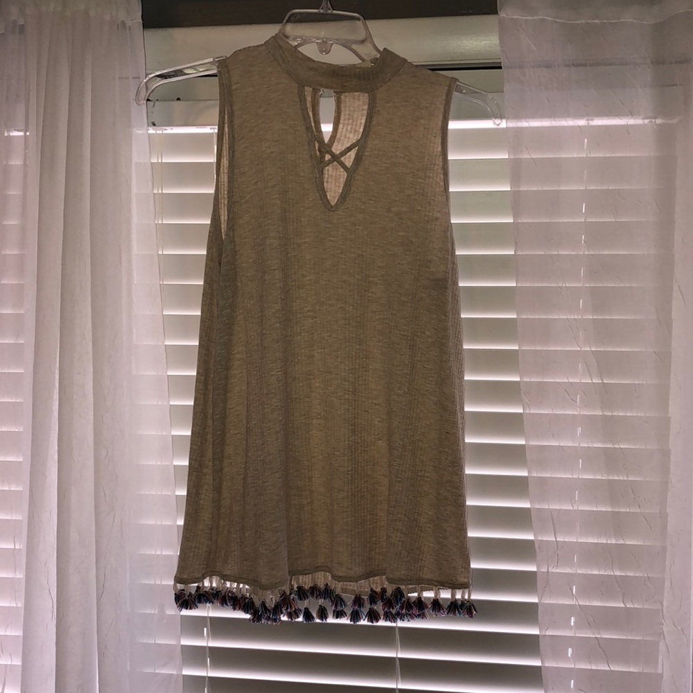 Boutique style tassel tank